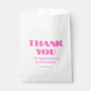 Professional Simple Modern Neon Pink Black Favor Bag