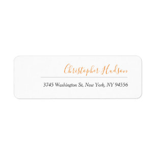 Professional Simple Plain Calligraphy Name Label