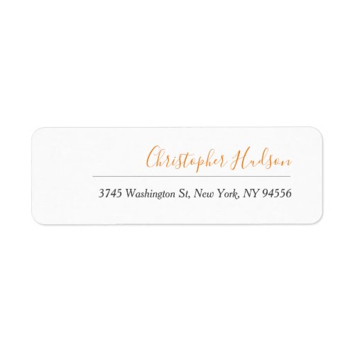 Professional Simple Plain Calligraphy Name Label