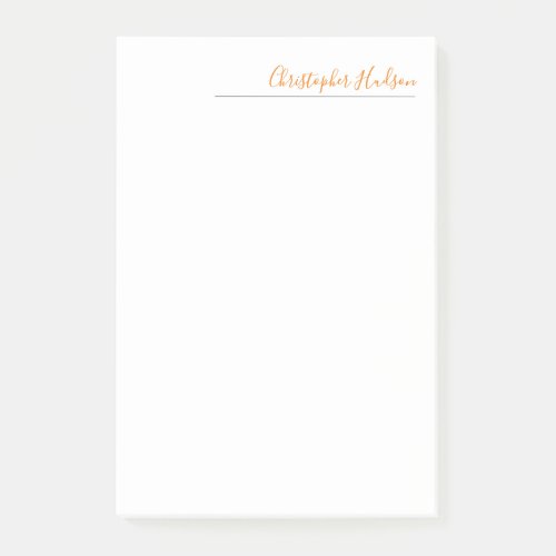 Professional Simple Plain Calligraphy Name Post_it Notes