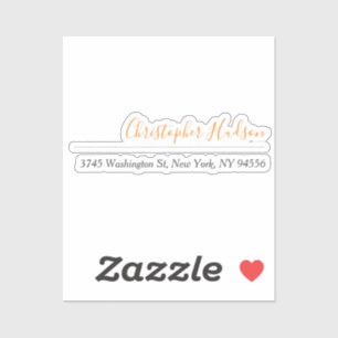 Professional Simple Plain Calligraphy Name Sticker
