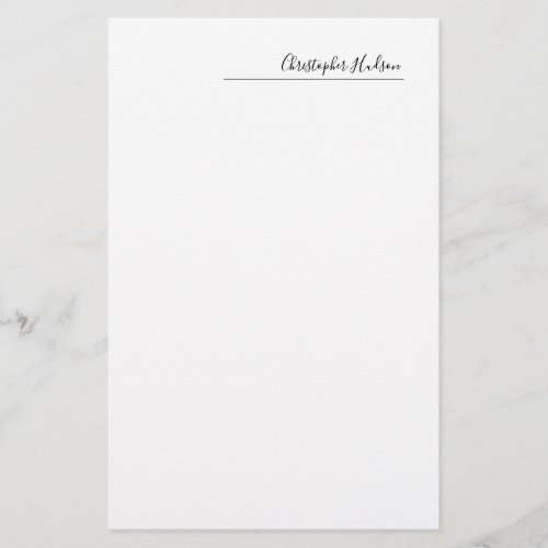 Professional Simple Plain Create Customize Stationery