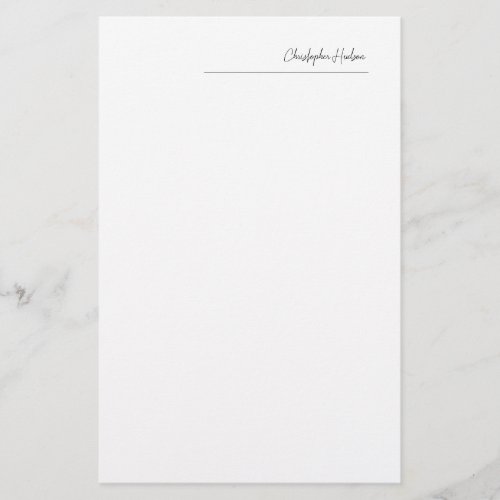 Professional Simple Plain Create Customize Stationery