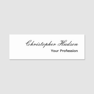 Professional Simple Plain Modern Minimalist Name Tag