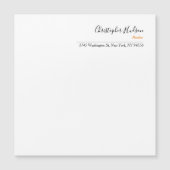 Professional Simple Plain Realtor Magnetic Card (Front)