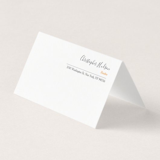 Professional Simple Plain Realtor Real Estate (Front)