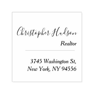 Professional Simple Plain Realtor Real Estate Self-inking Stamp