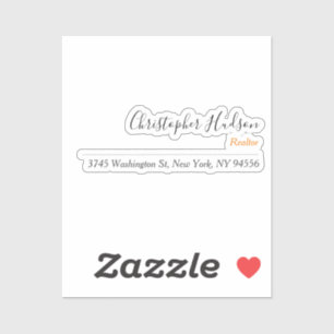 Professional Simple Plain Realtor Real Estate Sticker