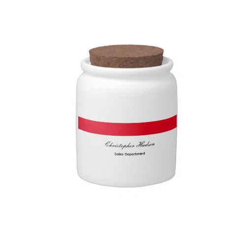 Professional Simple Plain Red White Candy Jar