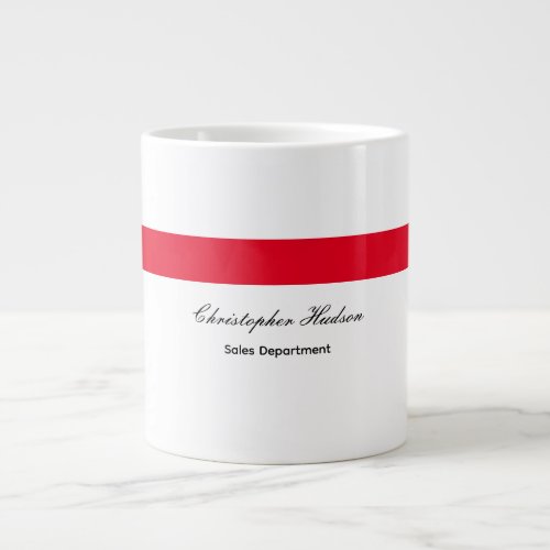 Professional Simple Plain Red White Giant Coffee Mug