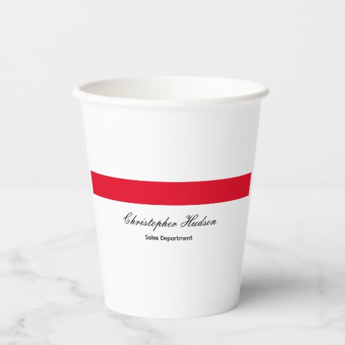 Professional Simple Plain Red White Paper Cups