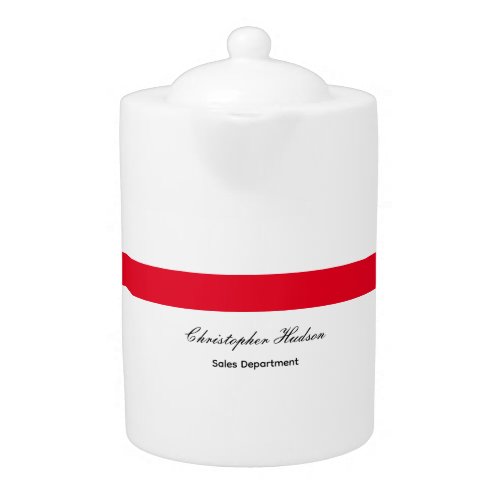 Professional Simple Plain Red White Teapot