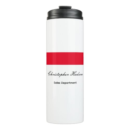 Professional Simple Plain Red White Thermal Tumbler