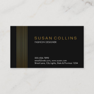 Professional Simple Plain Striped Elegant Modern Business Card