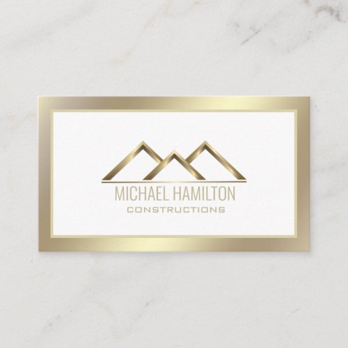 Professional simple real estate construction logo business card