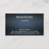 Professional simple real estate construction logo business card (Back)