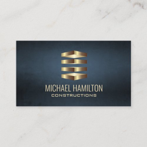 Professional simple real estate construction logo  business card