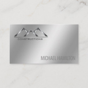 Professional simple real estate construction logo business card