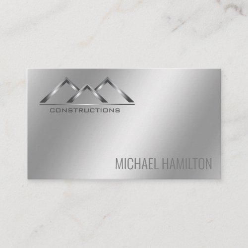 Professional simple real estate construction logo business card