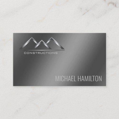 Professional simple real estate construction logo business card