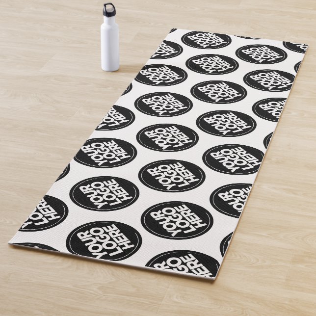 Professional Simple Repeating Logo Background Yoga Mat (In Situ)