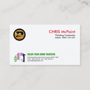 Professional Simple Stylish Colorful Home Painting Business Card