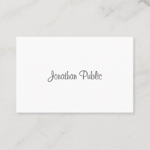 Professional Simple Template Calligraphy Script Business Card