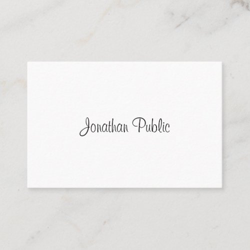 Professional Simple Template Calligraphy Script Business Card