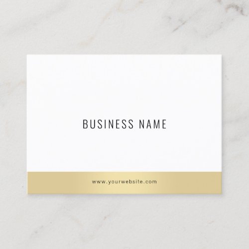 Professional Simple Template Elegant Gold White Business Card