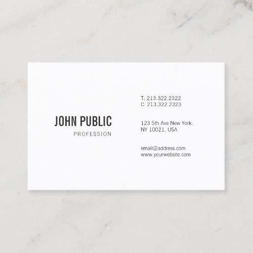 Professional Simple Template Modern Elegant Business Card