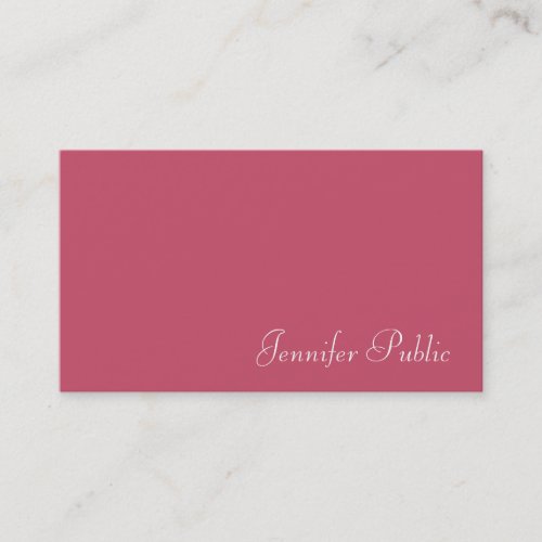 Professional Simple Template Modern Elegant Red Business Card