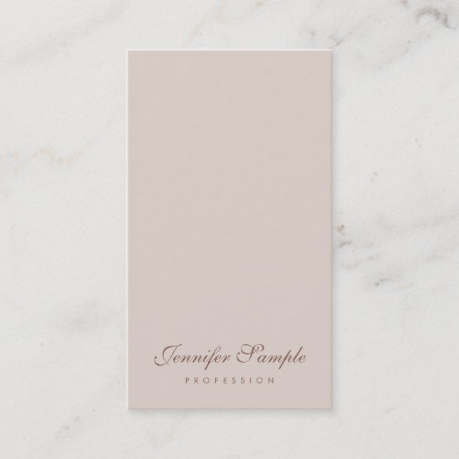 Professional Simple Template Modern Elegant Script Business Card (Front)
