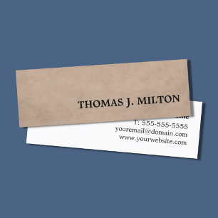 Professional Simple Texture Brown Consultant Mini Business Card