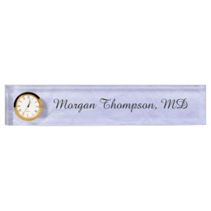 Professional Simple Vintage Blue Desk Name Plate