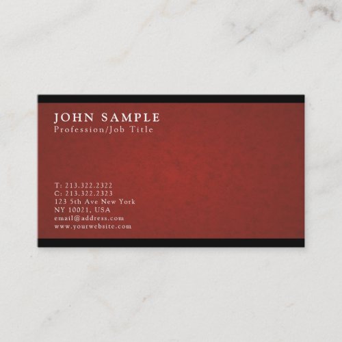 Professional Simple Vintage Elegant Luxe Business Card