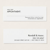 Professional Simple White Appointment Reminder 2 (Front & Back)