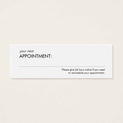 Professional Simple White Appointment Reminder 2