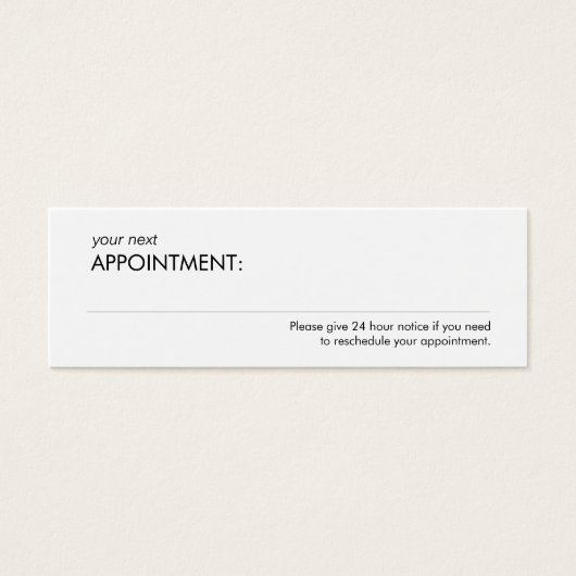 Professional Simple White Appointment Reminder 2 (Front)