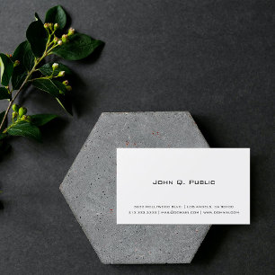 Professional Simple White Business Card