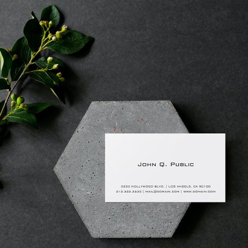 Professional Simple White Business Card