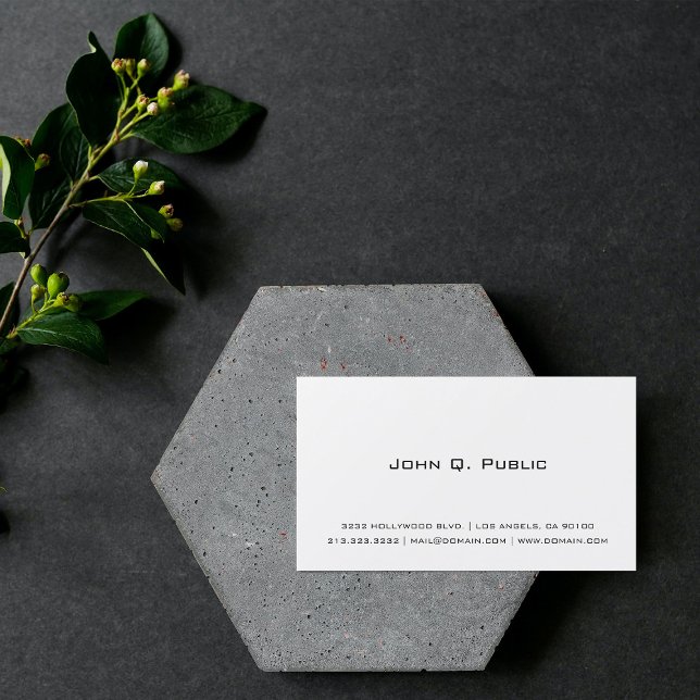 Professional Simple White Business Card (Creator Uploaded)