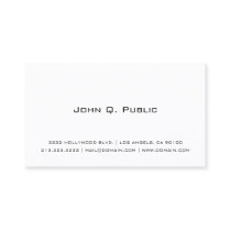 Professional Simple White Business Card Professional Simple White Business Card