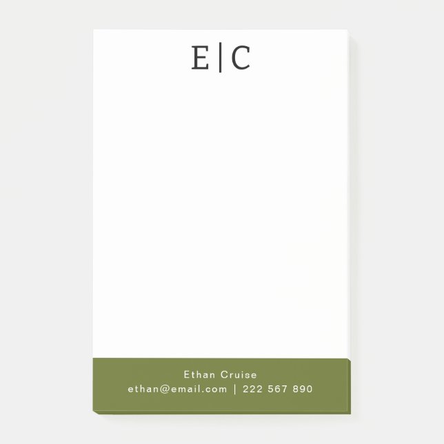 Professional Simple White Post-it Notes (Front)