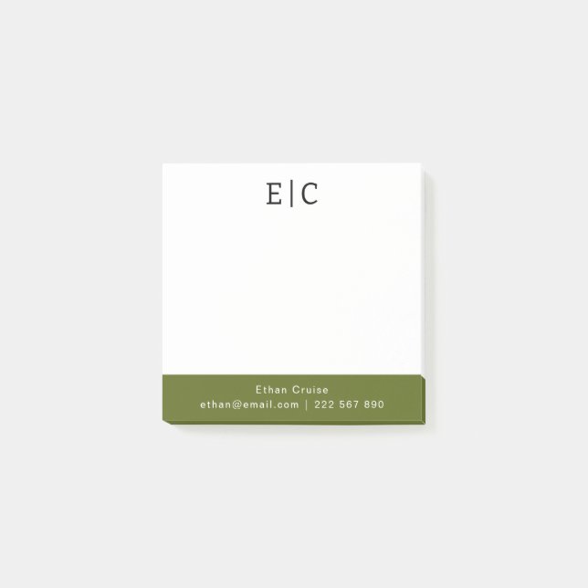 Professional Simple White Post-it Notes (Front)