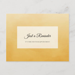 Professional Simple Yellow Appointment Reminder Postcard