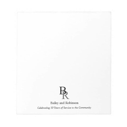 Professional Simple Your Logo Business Notepad