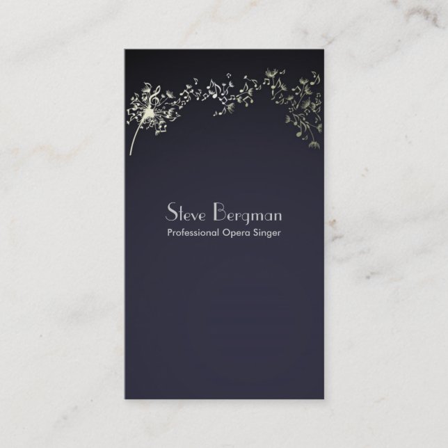 Professional Singer Opera Teacher School Studio Business Card (Front)