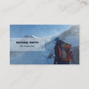 Professional Ski Instructor Business Card by AZ_DESIGN at Zazzle