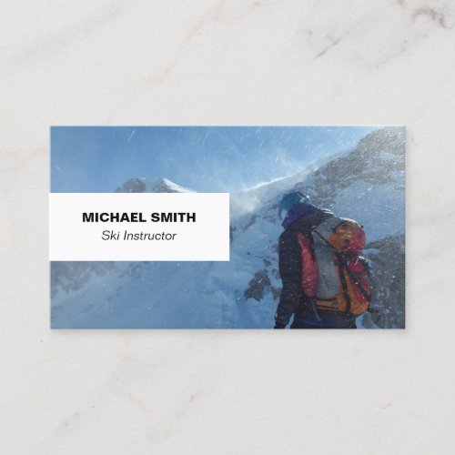 Professional Ski Instructor Business Card