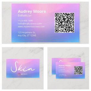 Professional Skin Esthetician Business Card